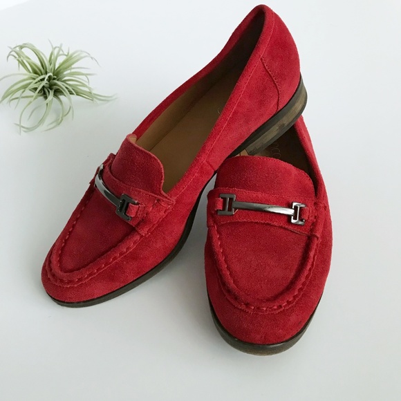 franco sarto red loafers
